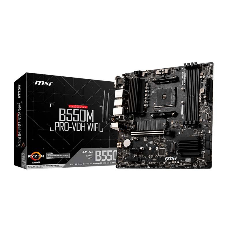 Placa Mae MSI B550M PRO-VDH WIFI DDR4 Socket AM4 Chipset AMD B550, B550M-PRO-VDH-WIFi