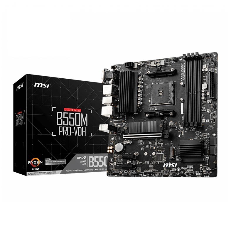 Placa Mae MSI B550M PRO-VDH, DDR4, Socket AM4, M-ATX, Chipset AMD B550, B550M-PRO-VDH
