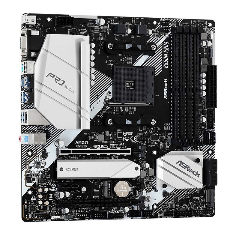 Placa Mae ASRock B550M Pro4, DDR4, Socket AM4, M-ATX, Chipset AMD B550, B550M-PRO4