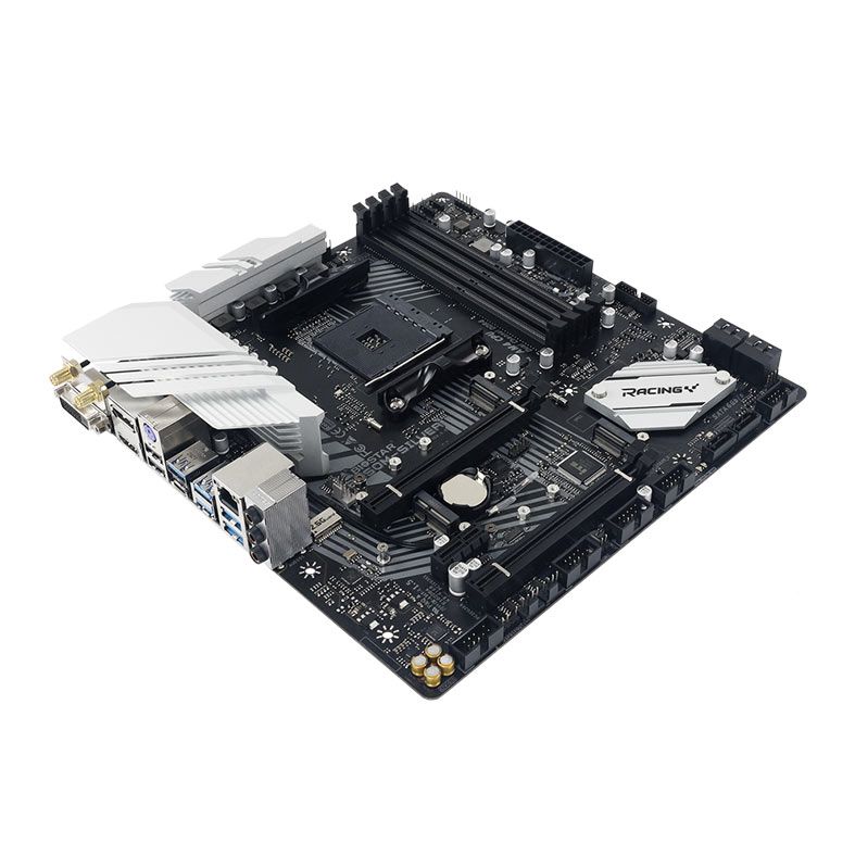 Placa Mae Biostar Racing B550M-SILVER, DDR4, Socket AM4, M-ATX, Chipset AMD B550, B550M-SILVER