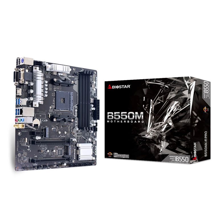 Placa Mae Biostar B550MX/E Pro, DDR4, Socket AMD AM4, M-ATX, Chipset AMD B550, B550MX-E-PRO