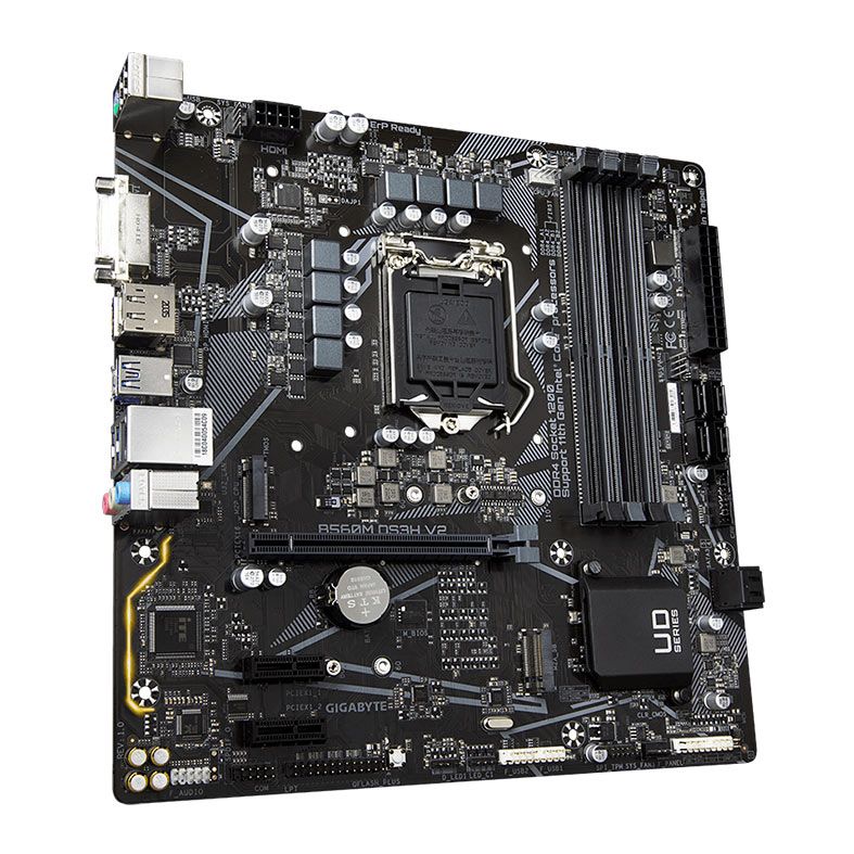 Placa Mae Gigabyte B560M DS3H V2, DDR4, Socket 1200, M-ATX, Chipset Intel B560, B560M-DS3H-V2