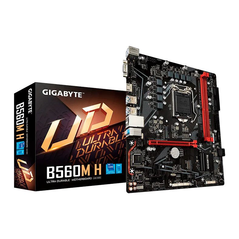 Placa Mae Gigabyte B560M H, DDR4, Socket 1200, M-ATX, Chipset Intel B560, B560M H