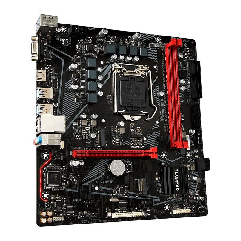 Placa Mae Gigabyte B560M H, DDR4, Socket 1200, M-ATX, Chipset Intel B560, B560M H