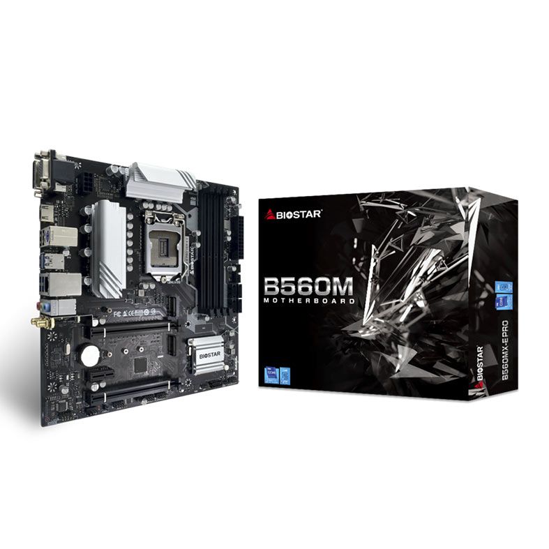 Placa Mae Biostar B560MX-E PRO, DDR4, Socket LGA1200, M-ATX, Chipset Intel B560, B560MX-E PRO