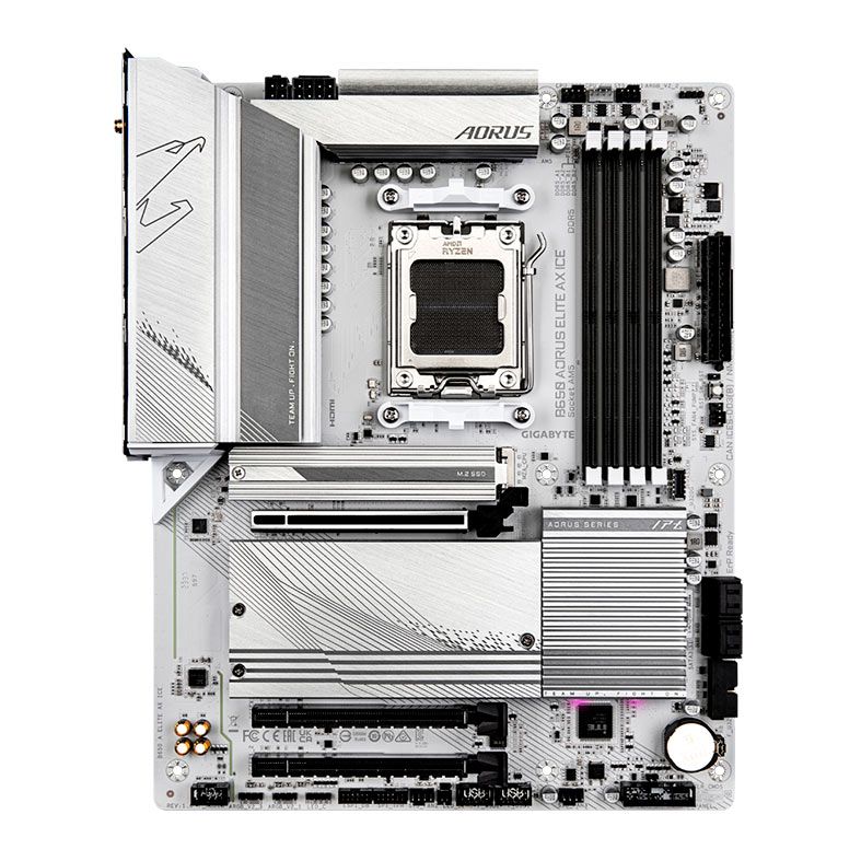 Placa Mae Gigabyte B650 Aorus Elite AX Ice, WiFi, DDR5, Socket AMD AM5, ATX, Chipset AMD B650, B650-AORUS-ELITE-AX-ICE