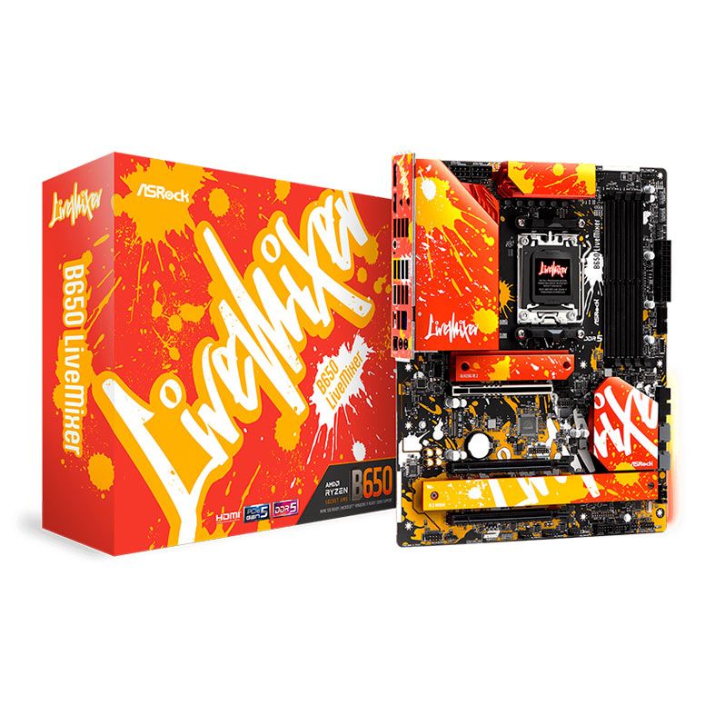 Placa Mae AsRock B650 LiveMixer, DDR5, Socket AMD AM5, ATX, Chipset AMD B650, B650-LIVEMIXER