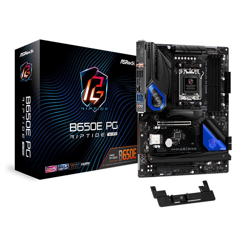 Placa Mae AsRock B650E PG Riptide WiFi, DDR5, Socket AM5, ATX, Chipset AMD B650, B650E-PG-RIPTIDE-WIFI