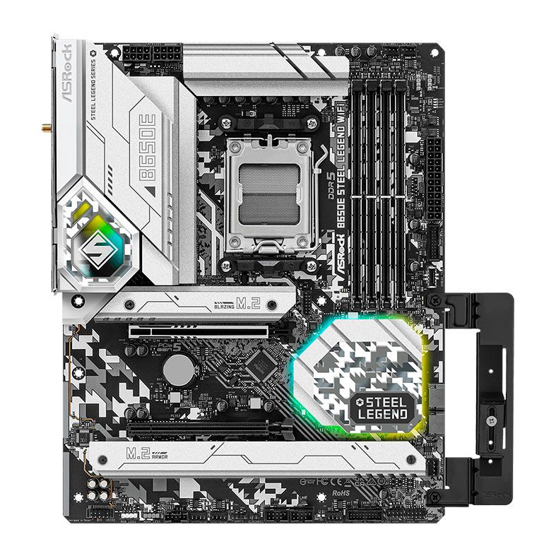 Placa Mae AsRock B650E Steel Legend WiFi, DDR5, Socket AM5, ATX, Chipset AMD B650, B650E-STEEL-LEGEND-WIFI