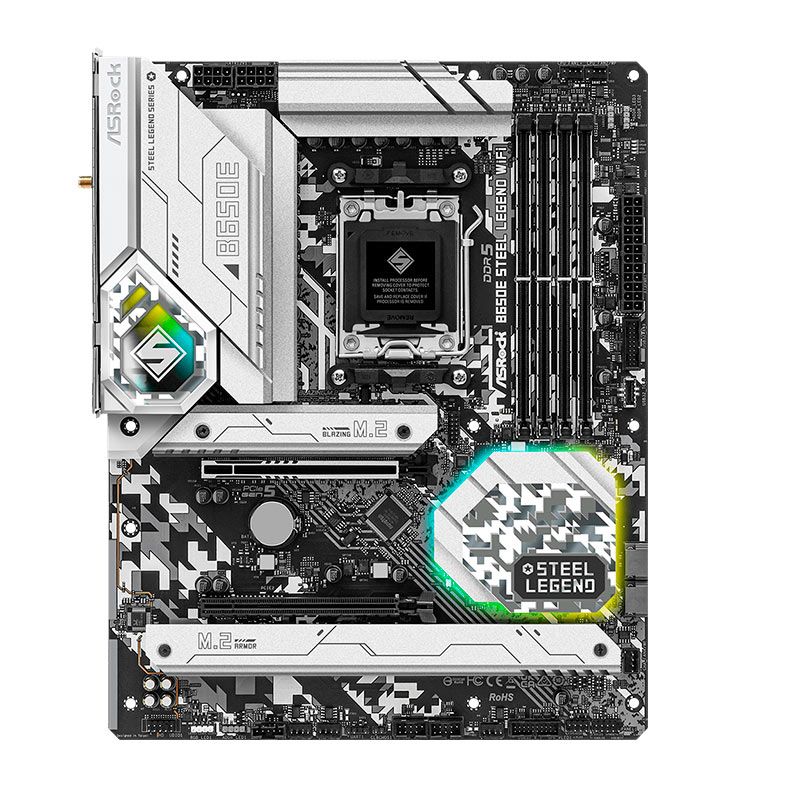 Placa Mae AsRock B650E Steel Legend WiFi, DDR5, Socket AM5, ATX, Chipset AMD B650, B650E-STEEL-LEGEND-WIFI