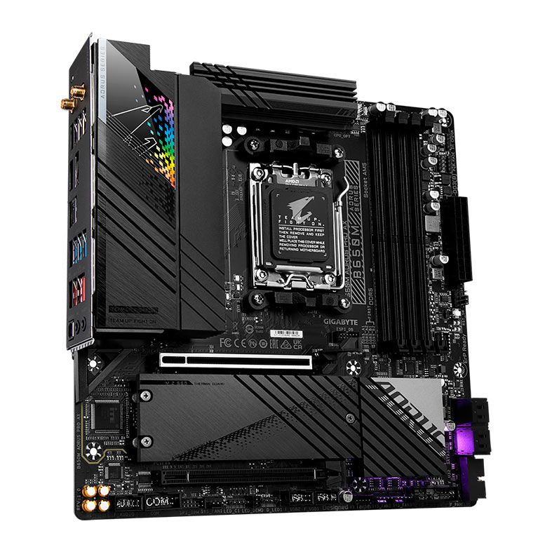 Placa Mae Gigabyte B M Aorus Pro AX DDR Socket AM M ATX Chipset AMD B B M AORUS