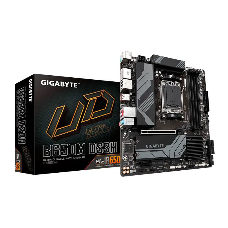 Placa Mae Gigabyte B650M DS3H, DDR5, Socket AM5, M-ATX, Chipset AMD ...