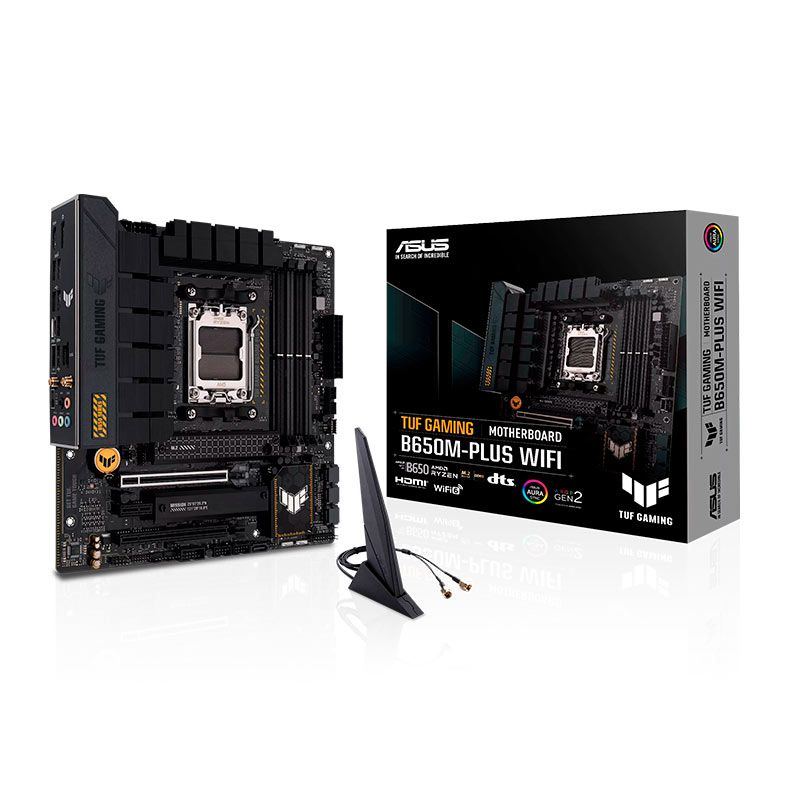 Placa Mae Asus TUF Gaming B650M-Plus WIFI, DDR5, Socket AM5, M-ATX, Chipset AMD B650, B650M-GAMING-PLUS-WIFI