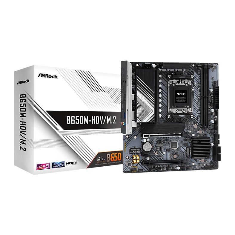 Placa Mae AsRock B650M-HDV/M.2, DDR5, Socket AM5, M-ATX, Chipset AMD B650, B650M-HDV-M2