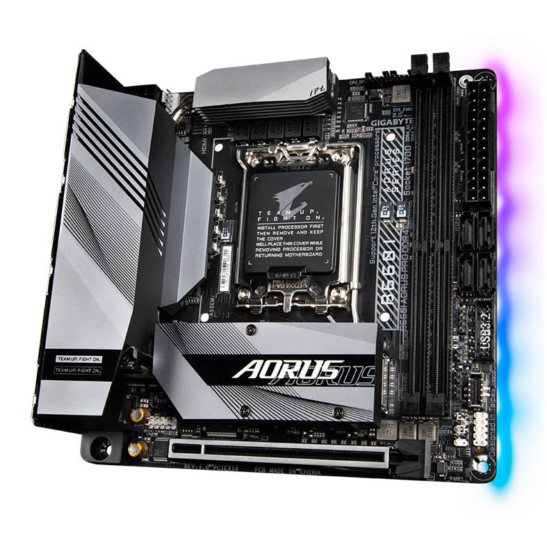 Placa Mae Gigabyte B660I Aorus PRO DDR4, Socket 1700, Mini-ITX, Chipset intel B660, B660I-AORUS-PRO-DDR4