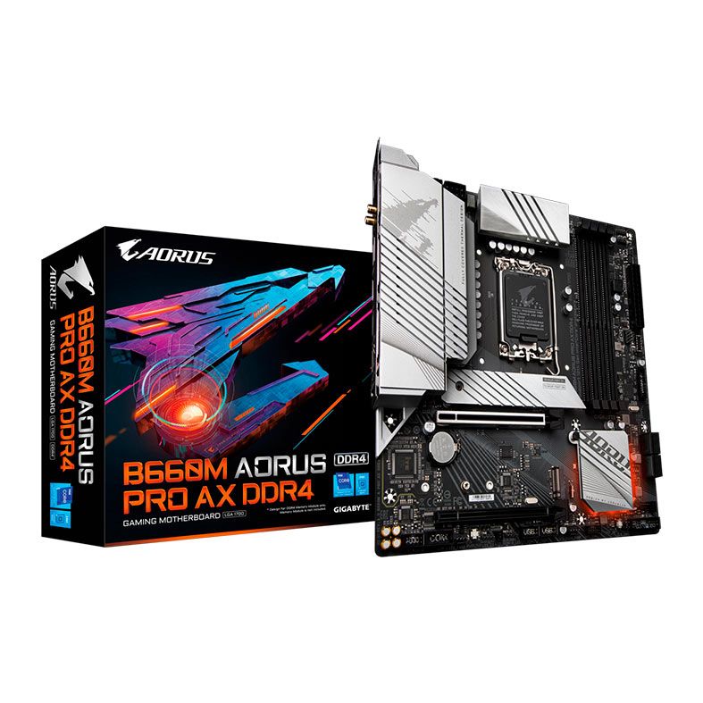 Placa Mae Gigabyte B660M Aorus PRO AX DDR4, WiFi, Socket 1700, M-ATX, Chipset intel B660, B660M-A-PRO-AX-DDR4