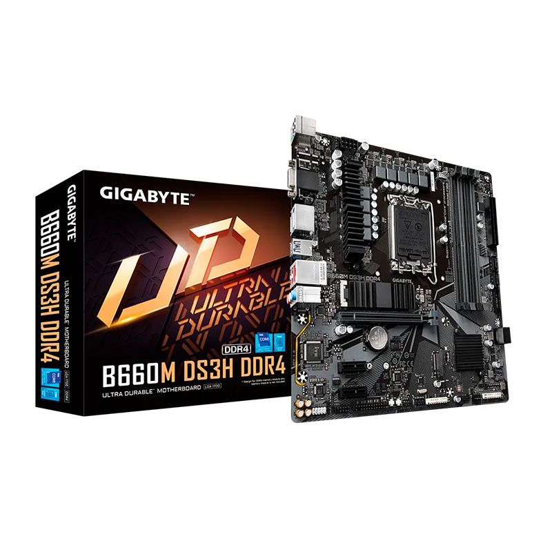 Placa Mae Gigabyte B660M DS3H, DDR4, Socket 1700, M-ATX, Chipset Intel B660, B660M DS3H DDR4