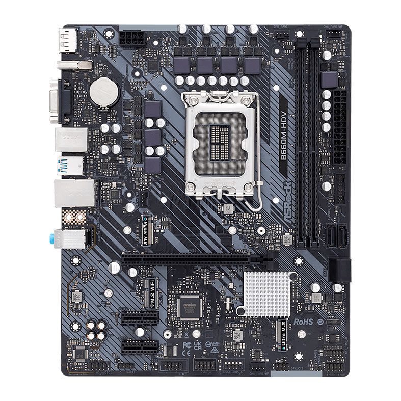 Placa Mae AsRock B660M-HDV, DDR4, LGA 1700, M-ATX, Chipset Intel B660, B660M-HDV