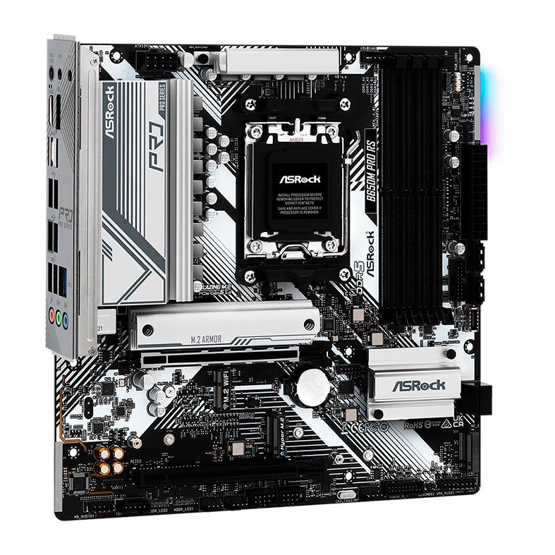 Placa Mae AsRock B650M PRO RS, DDR5, Socket AMD AM5, M-ATX, Chipset AMD B650, B650M-PRO-RS