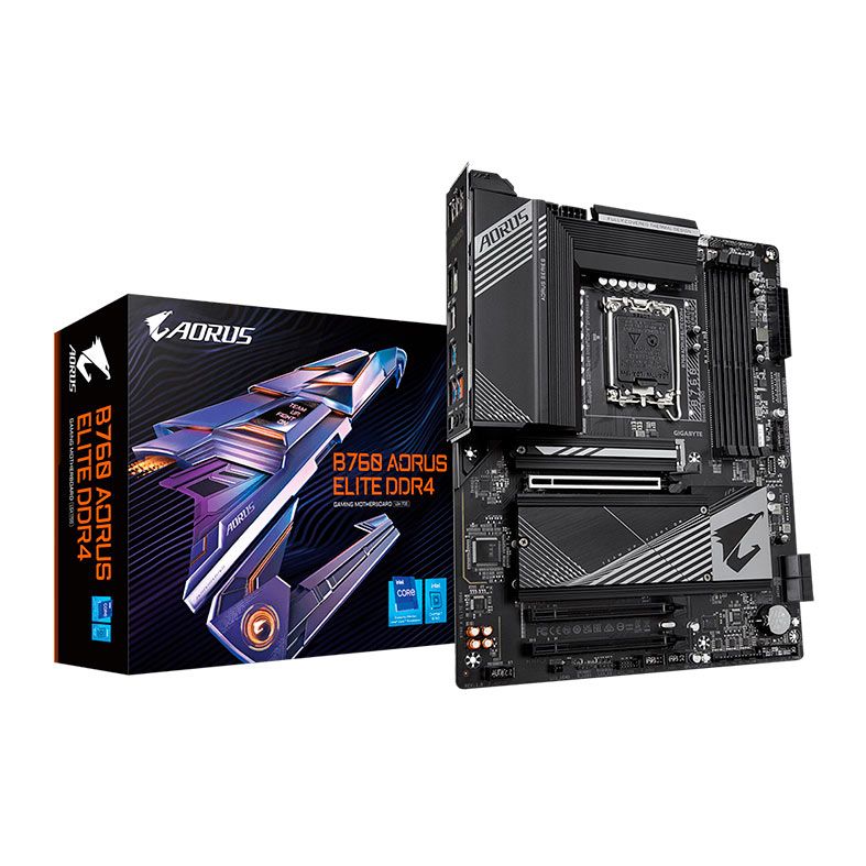Placa Mae Gigabyte B760 Aorus Elite, DDR4, Socket LGA 1700, ATX, Chipset Intel B760, B760-AORUS-ELITE-DDR4