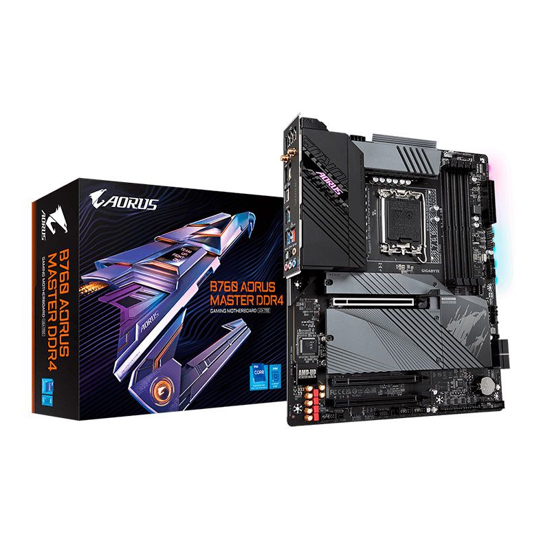 Placa Mae Gigabyte B760 Aorus Master DDR4, Socket LGA 1700, ATX, Chipset Intel B760, B760-AORUS-MASTER-DDR4