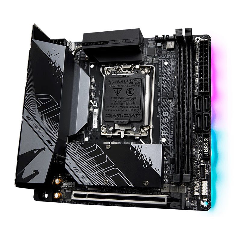 Placa Mae Gigabyte B760I Aorus Pro DDR4, Socket LGA1700, M-ITX, Chipset Intel B760, B760-AORUS-PRO-DDR4