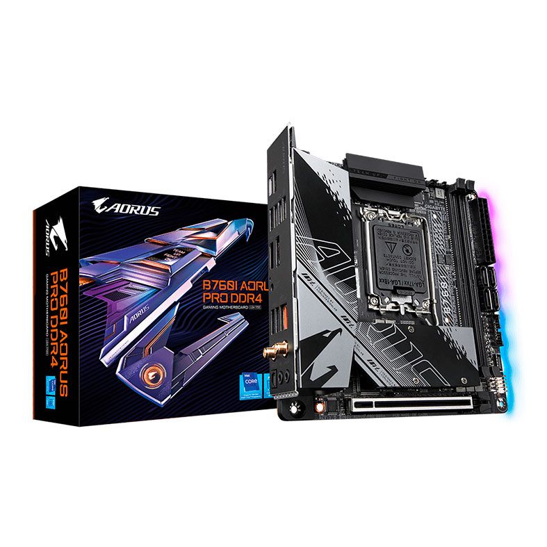 Placa Mae Gigabyte B760I Aorus Pro DDR4, Socket LGA1700, M-ITX, Chipset Intel B760, B760-AORUS-PRO-DDR4