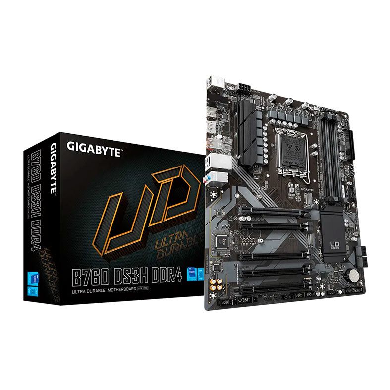 Placa Mae Gigabyte B760 DS3H DDR4, LGA 1700, ATX, Chipset Intel B760, B760-DS3H-DDR4