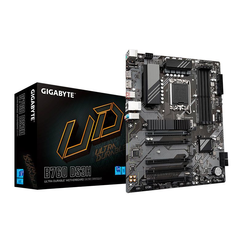 Placa Mae Gigabyte B760 DS3H, DDR5, LGA1700, ATX, Chipset Intel B760, B760-DS3H