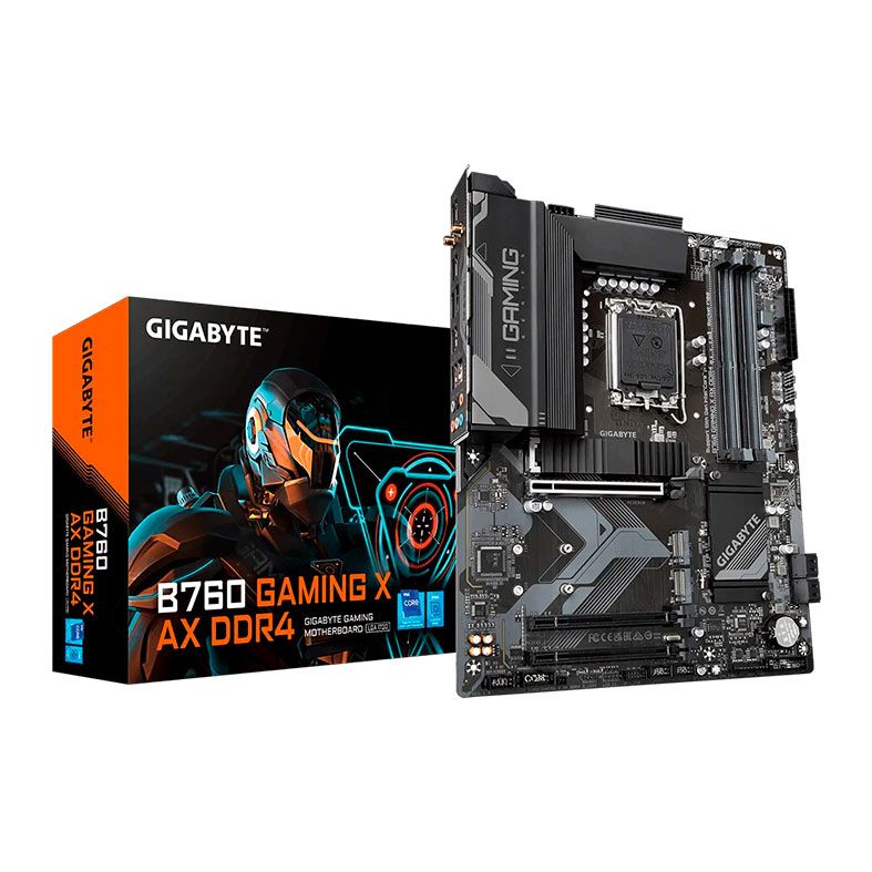 Placa Mae Gigabyte B760 Gaming X AX DDR4, WiFi, Socket LGA1700, ATX, Chipset Intel B760, B760-GAMINGX-AX-DDR4
