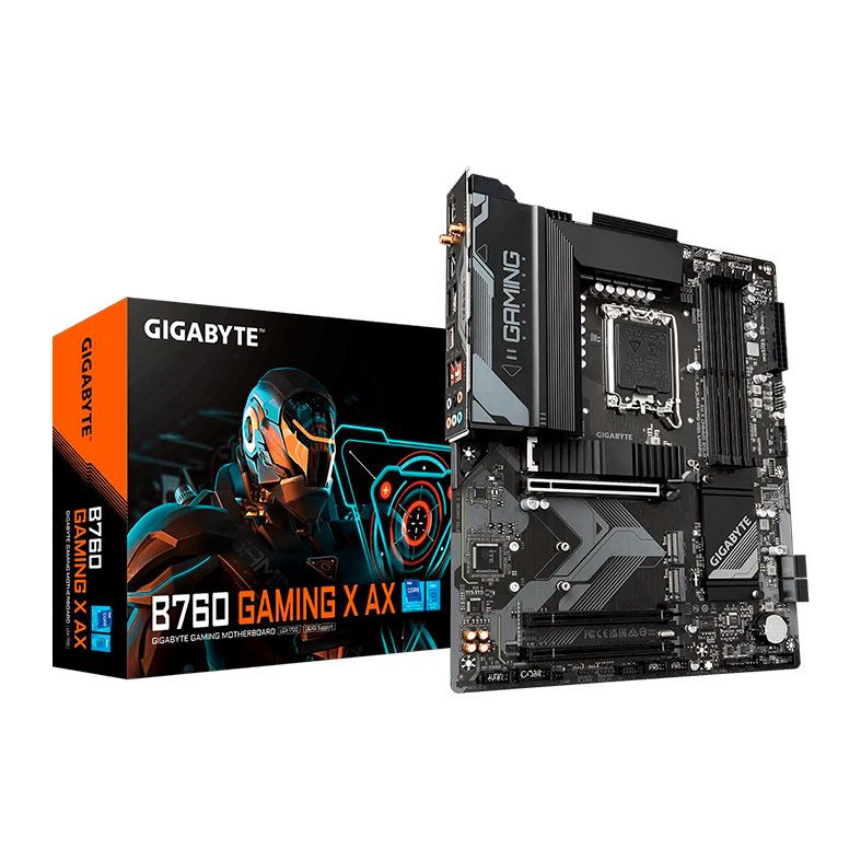 Placa Mae Gigabyte B760 Gaming X AX DDR5, WiFi, Socket LGA1700, ATX, Chipset Intel B760, B760-GAMINGX-AX-DDR5