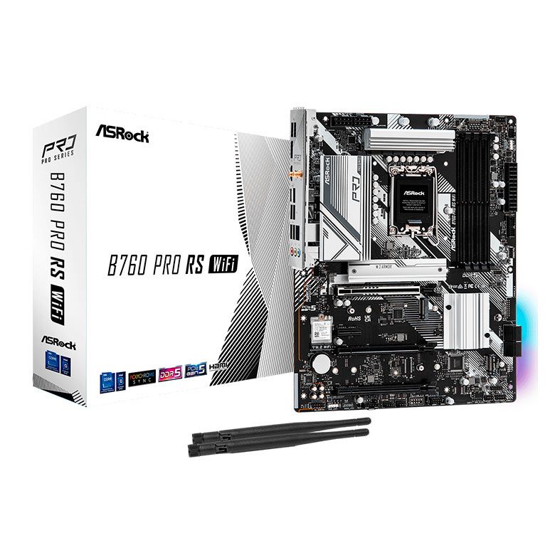 Placa Mae AsRock B760 Pro RS WiFi, DDR5, LGA 1700, ATX, Chipset Intel B760, B760-PRO-RS-WiFi
