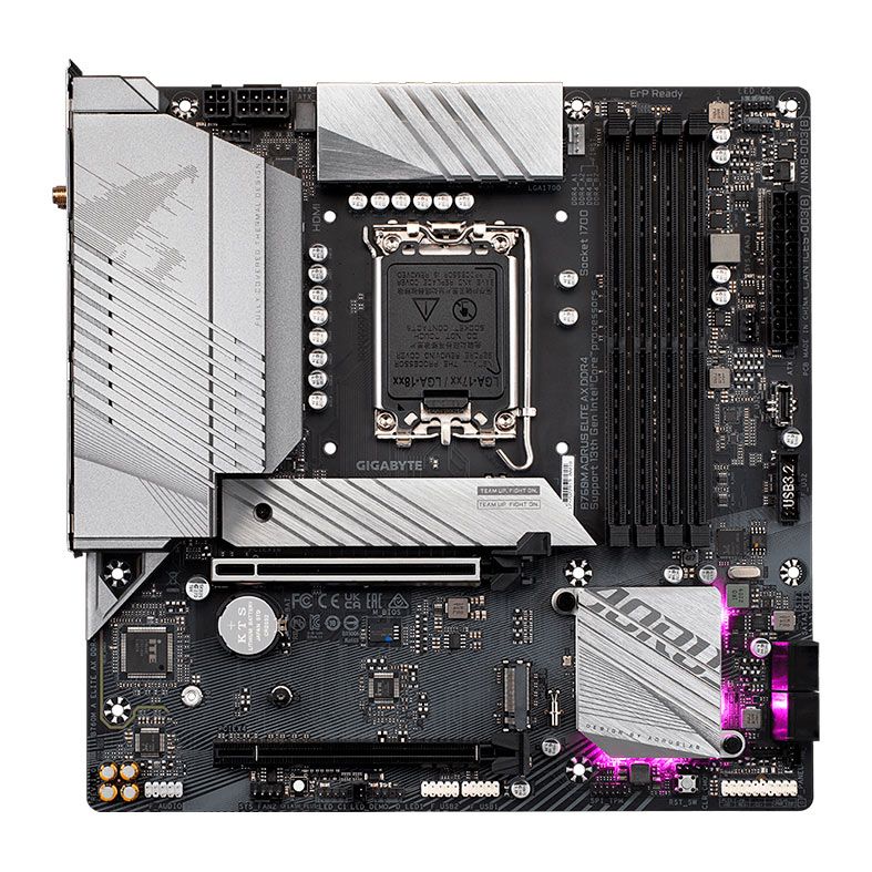 Placa Mae Gigabyte B760M Aorus Elite AX DDR4, WiFi, LGA 1700, M-ATX, Chipset Intel B760, B760M-A-ELITE-AX-DDR4