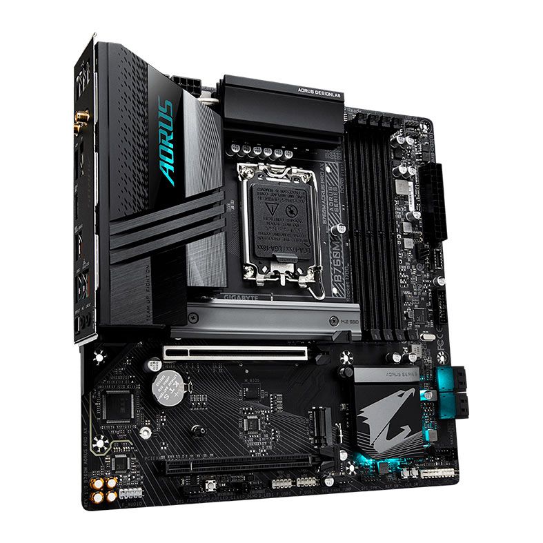 Placa Mae Gigabyte B760M Aorus Pro AX, WiFi, DDR5, LGA 1700, M-ATX, Chipset Intel B760, B760M-AORUS-PRO-AX