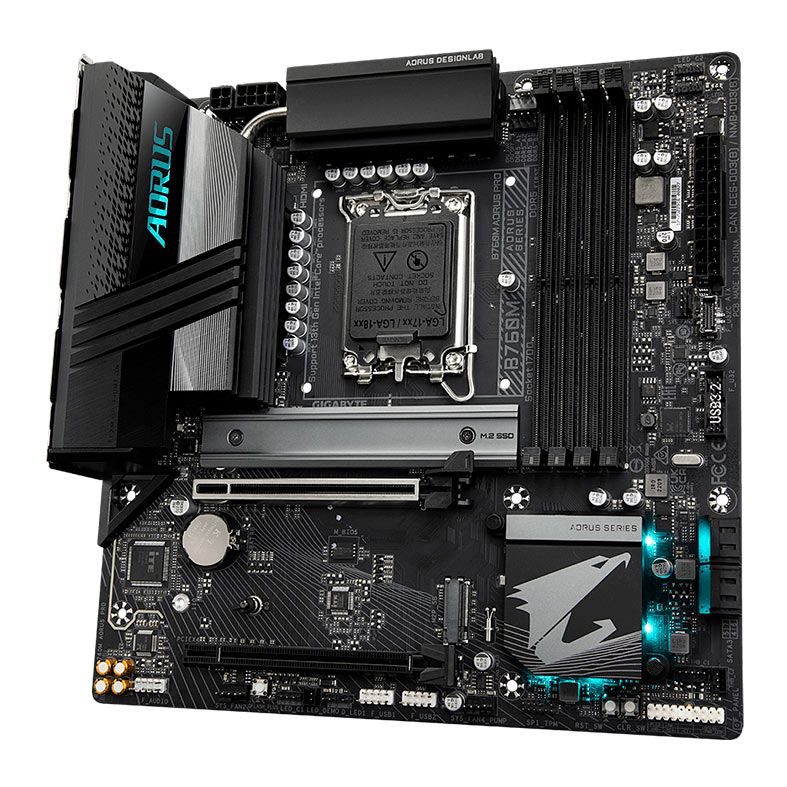 Placa Mae Gigabyte B760M Aorus Pro, DDR5, Socket LGA 1700, M-ATX, Chipset Intel B760, B760M-AORUS-PRO