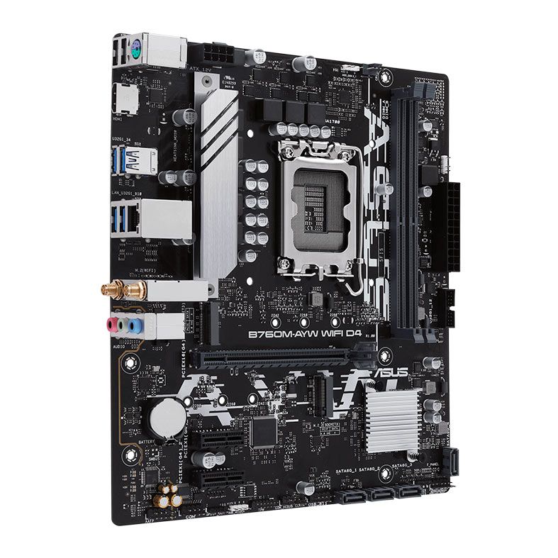 Placa Mae Asus B760M-AYW WiFi D4, DDR4, LGA1700, M-ATX, Chipset Intel B760, B760M-AYW-WIFI-D4