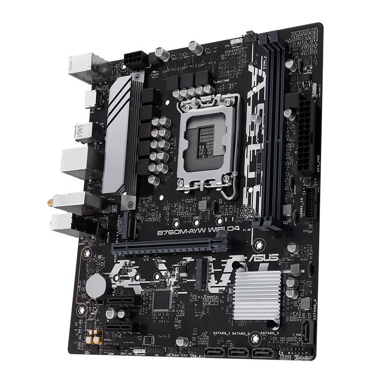 Placa Mae Asus B760M-AYW WiFi D4, DDR4, LGA1700, M-ATX, Chipset Intel B760, B760M-AYW-WIFI-D4