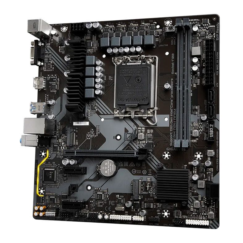 Placa Mae Gigabyte B760M D2H DDR4, Socket LGA1700, M-ATX, Chipset Intel B760, B760M-D2H-DDR4