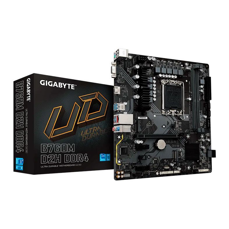 Placa Mae Gigabyte B760M D2H DDR4, Socket LGA1700, M-ATX, Chipset Intel B760, B760M-D2H-DDR4