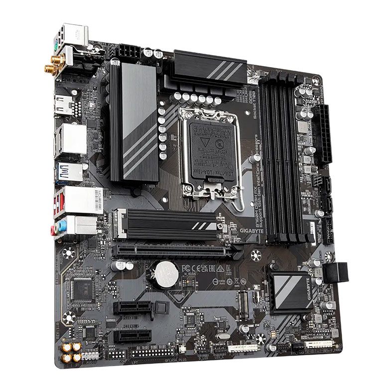 Placa Mae Gigabyte B760M DS3H AX, WiFi, DDR5, LGA 1700, M-ATX, Chipset Intel B760, B760M-DS3H-AX