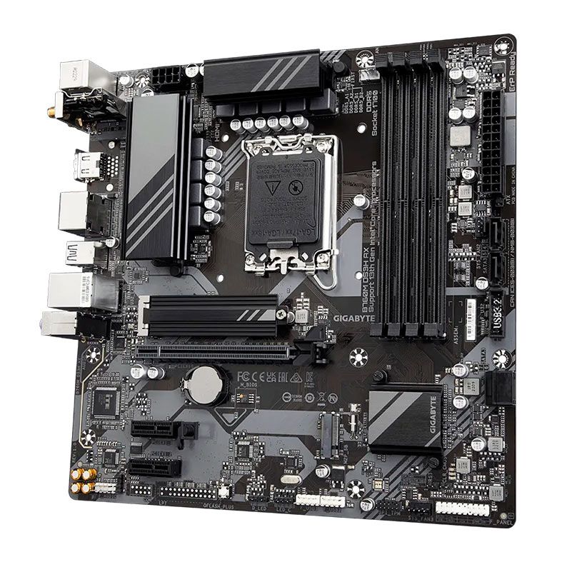 Placa Mae Gigabyte B760M DS3H AX, WiFi, DDR5, LGA 1700, M-ATX, Chipset Intel B760, B760M-DS3H-AX