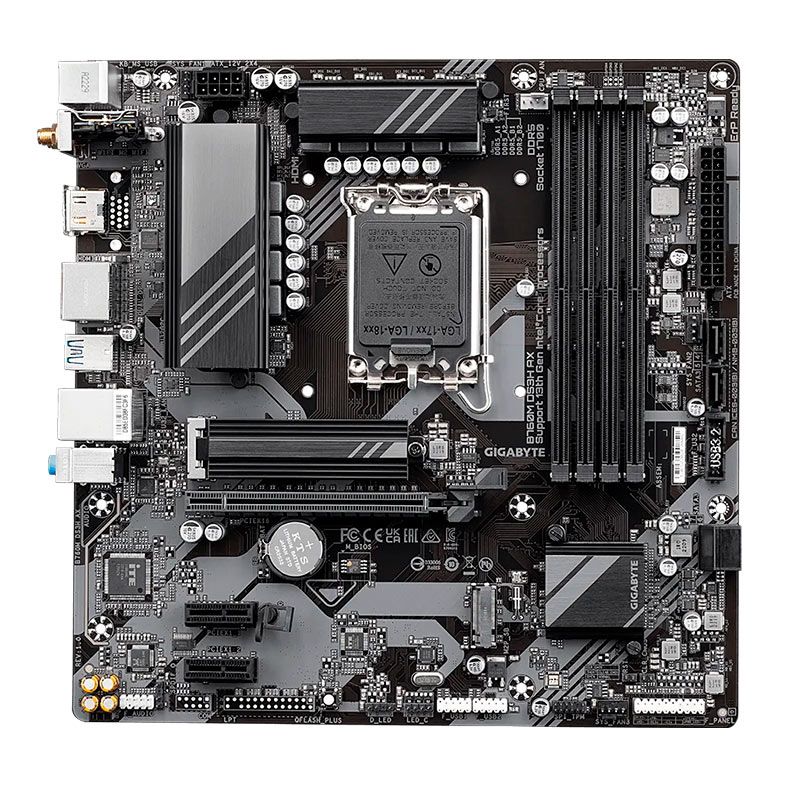Placa Mae Gigabyte B760M DS3H AX, WiFi, DDR5, LGA 1700, M-ATX, Chipset Intel B760, B760M-DS3H-AX