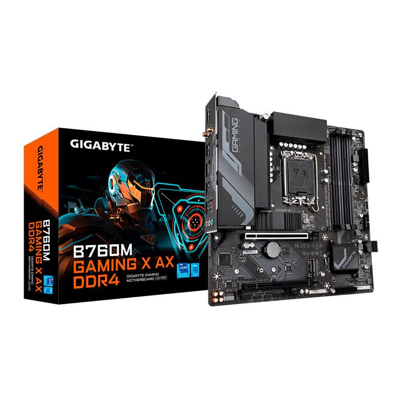 Placa Mae Gigabyte B760M Gaming X AX DDR4, WiFi, Socket LGA 1700, M-ATX, Chipset Intel B760, B760M-G-X-AX-DDR4
