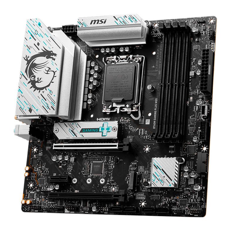 Placa Mae MSI B760M Gaming Plus WiFi, DDR5, LGA1700, M-ATX, Chipset Intel B760, B760M-GAMING-PLUS-WIFI