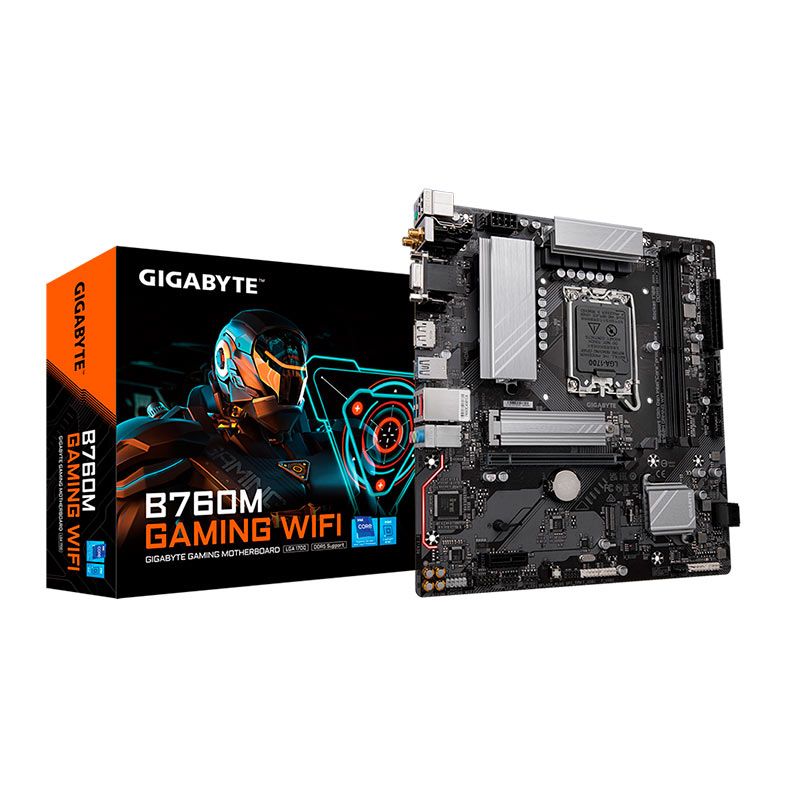 Placa Mae Gigabyte B760M Gaming Wifi, DDR5, LGA 1700, M-ATX, Chipset Intel B760, B760M-GAMING-WIFI