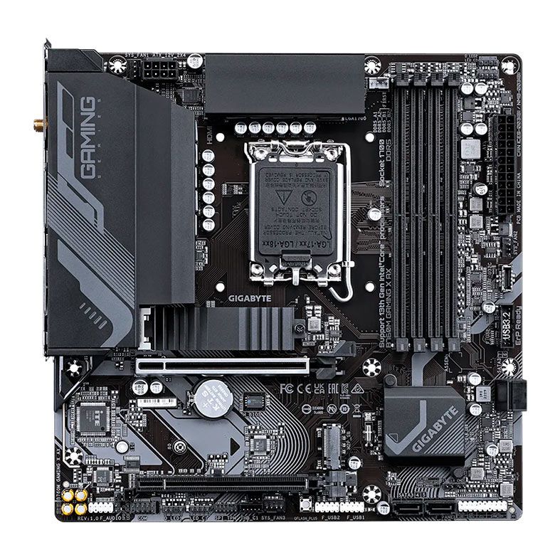 Placa Mae Gigabyte B760M Gaming X AX, WiFi, DDR5, LGA 1700, M-ATX, Chipset Intel B760, B760M-GAMING-X-AX