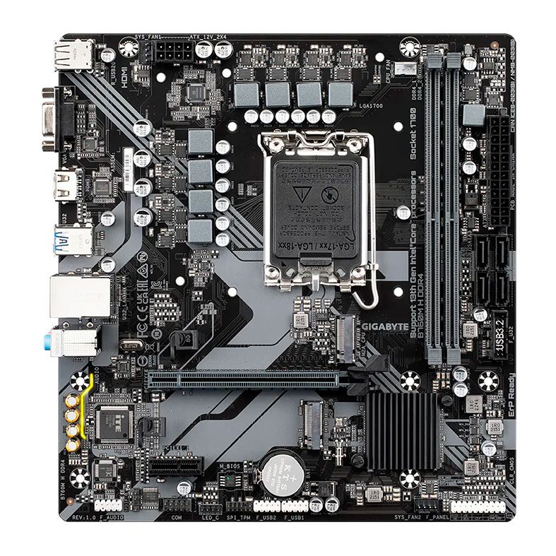 Placa Mae Gigabyte B760M H DDR4, LGA 1700, M-ATX, Chipset Intel B760, B760M-H-DDR4
