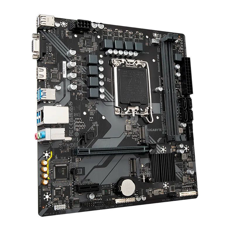 Placa Mae Gigabyte B760M H DDR4, LGA 1700, M-ATX, Chipset Intel B760, B760M-H-DDR4