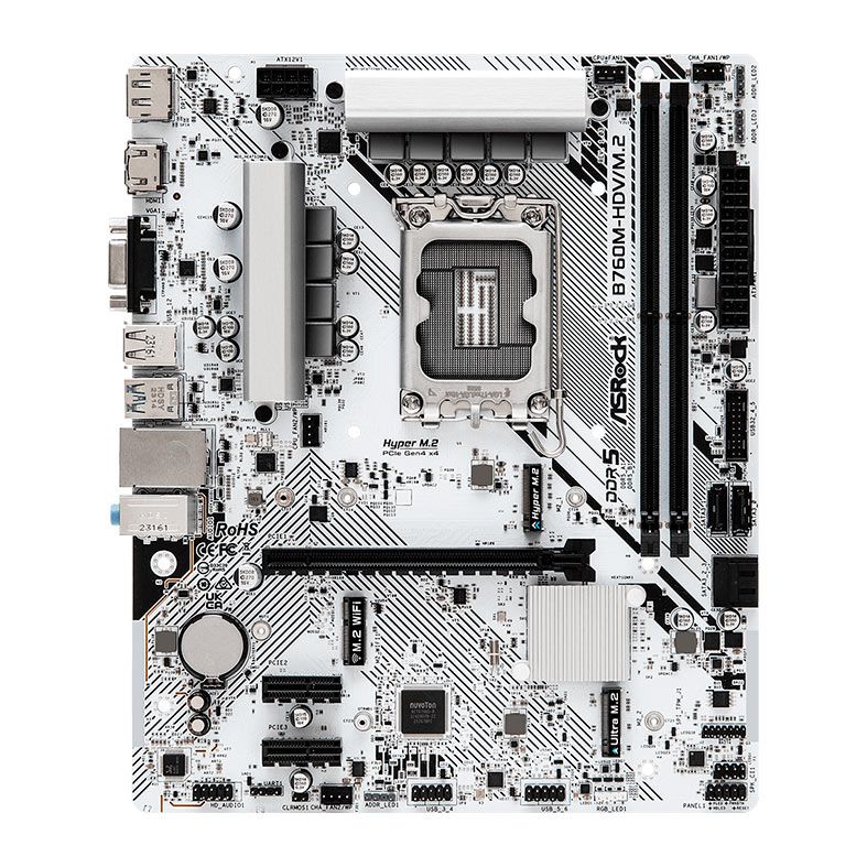 Placa Mae AsRock B760M-HDV/M.2, DDR5, LGA 1700, M-ATX, Chipset Intel B760, B760M-HDV/M.2