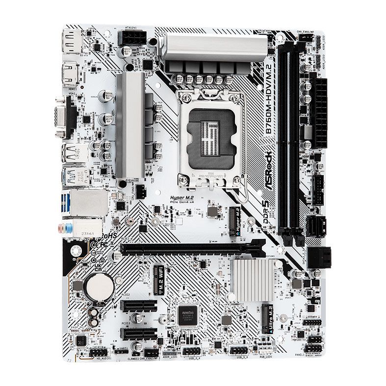 Placa Mae AsRock B760M-HDV/M.2, DDR5, LGA 1700, M-ATX, Chipset Intel B760, B760M-HDV/M.2